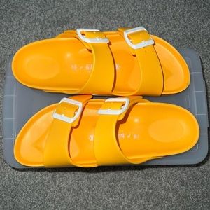 Mustard Yellow Arizona Birkenstocks